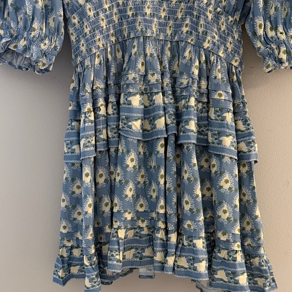 Jen’s Pirate Booty Women Medium Blue Floral Daydream Petit Mini Dress - Picture 8 of 16